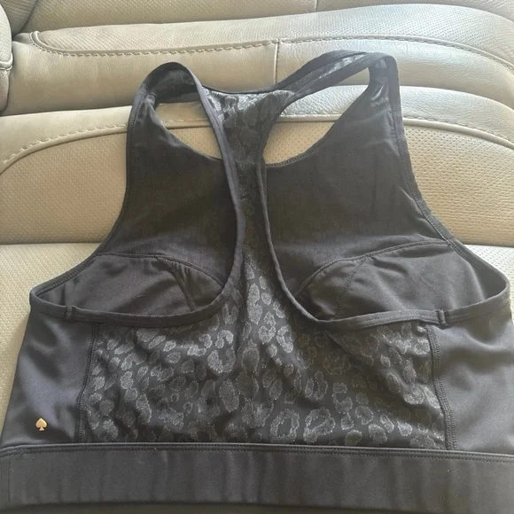 Kate Spade Black Sports Bra with Mesh Detail - Picture 4 of 5